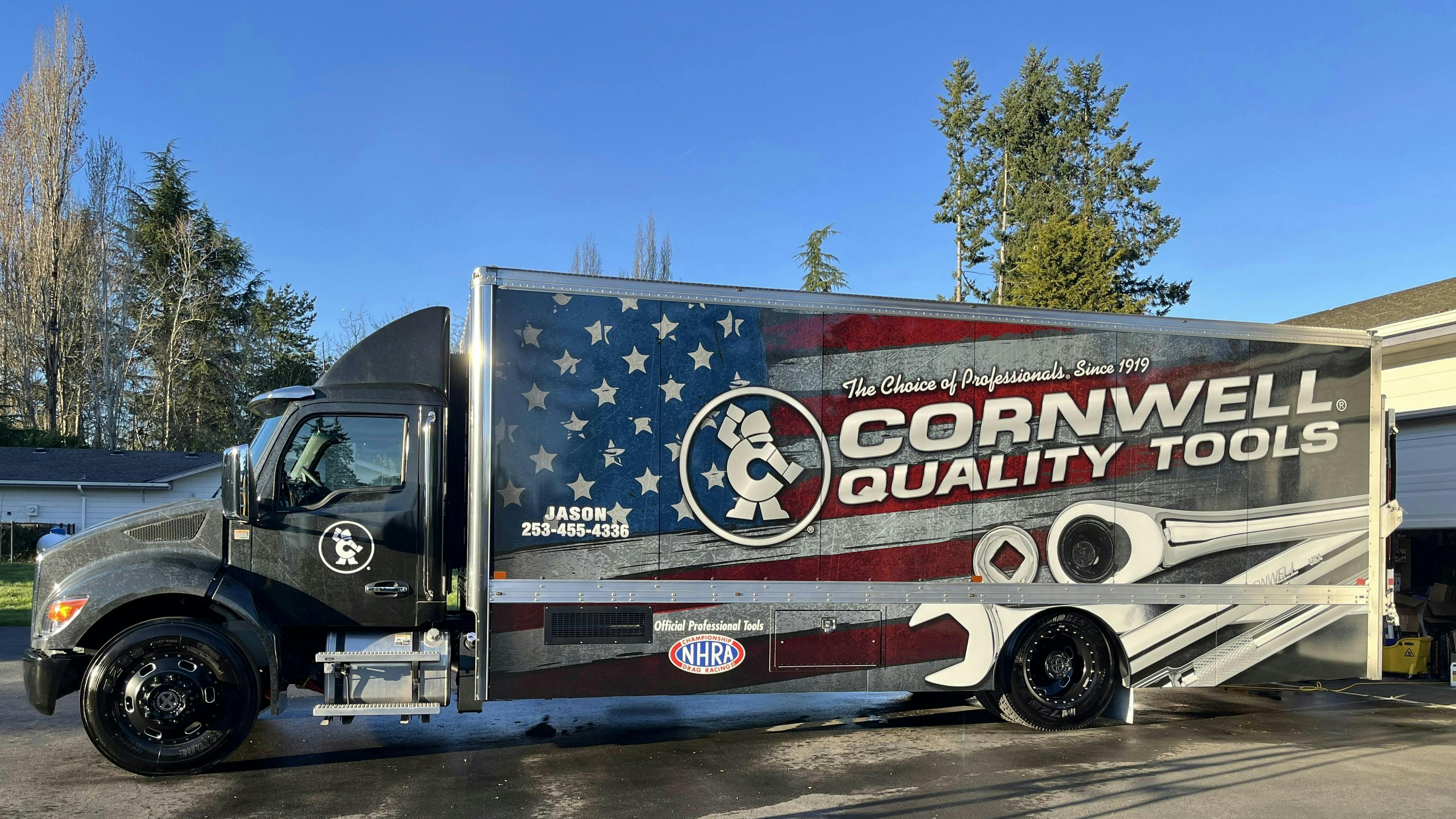 Neil has one of the new dark gray Cornwell Quality Tools trucks.