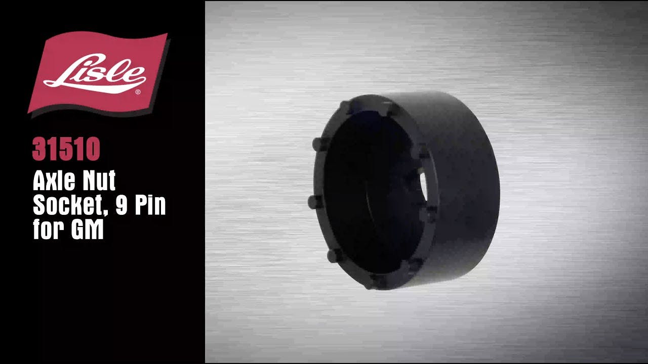 Lisle 31510 Axle Nut Socket, 9 Pin for GM