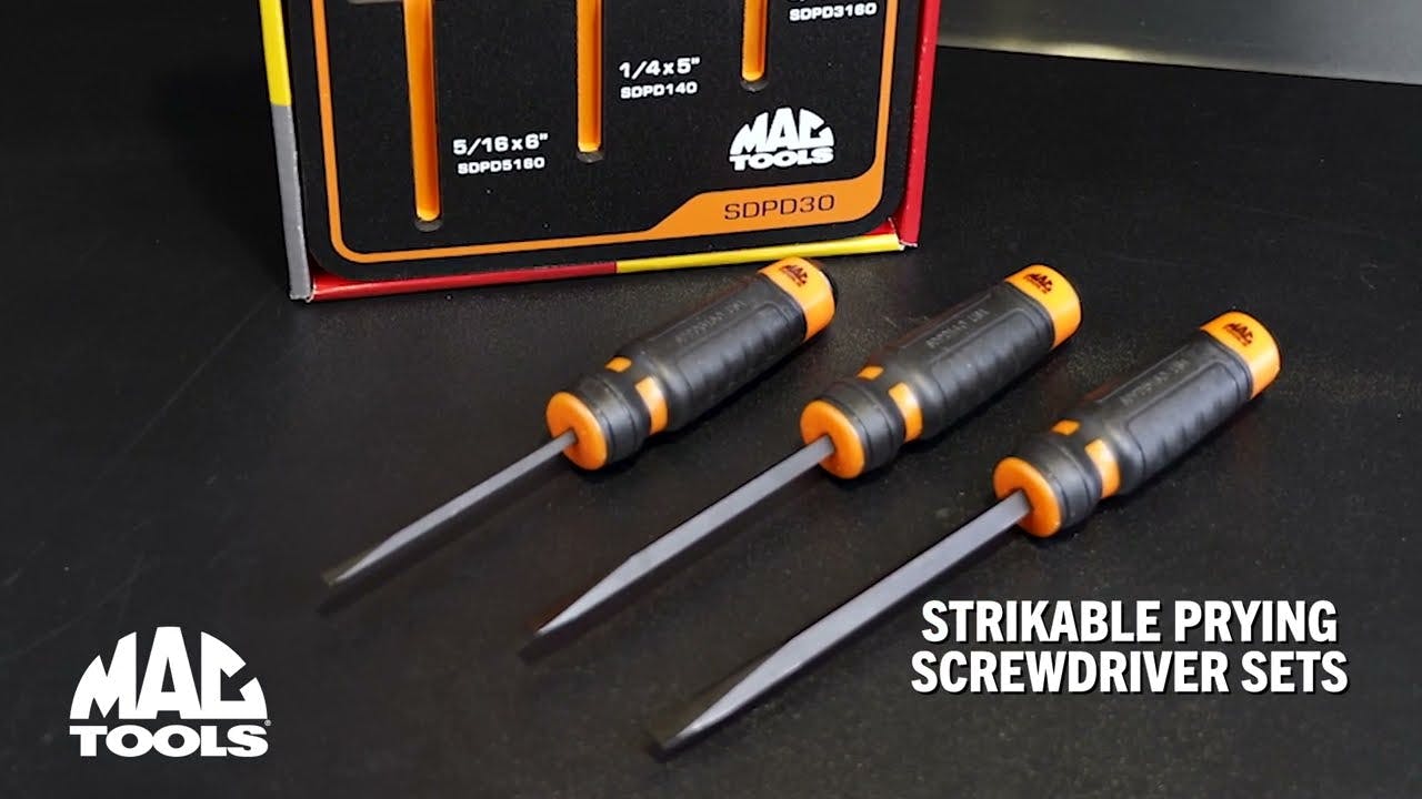 Strikeable Prying Screwdriver Sets (SDPD3G, SDPD3O, & SDPD3R)
