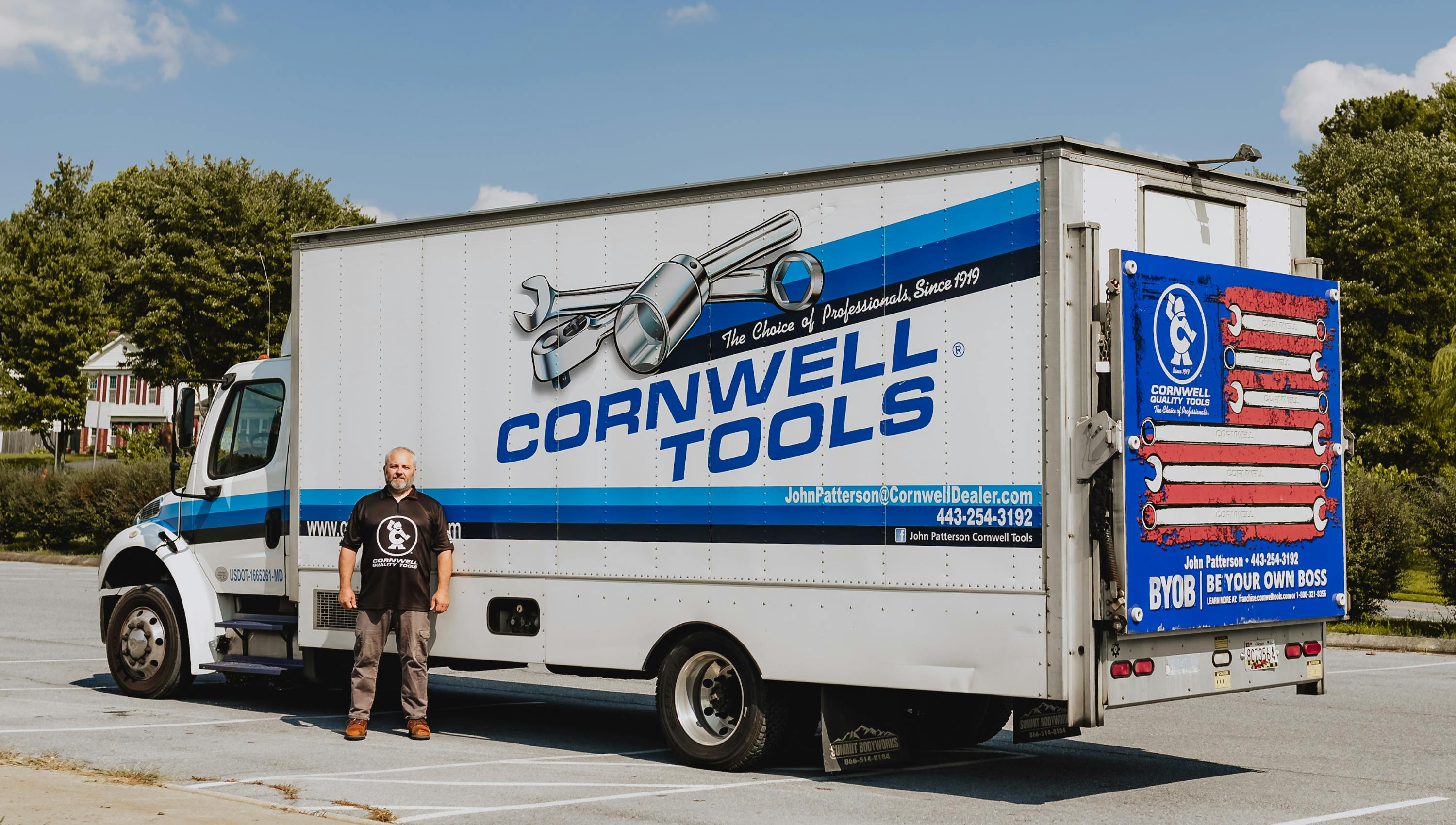 Patterson plans on rewrapping his truck to replace the old Cornwell wrap. Photo courtesy of Brian Jeng