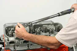 Always use new head bolts, and strictly follow the specifications for bolt thread prep, torquing, torque-to-yield and tightening pattern. Improper bolt tightening can easily lead to head warpage and subsequent gasket failure. Always use new head bolts, and strictly follow the specifications for bolt thread prep, torquing, torque-to-yield and tightening pattern. Improper bolt tightening can easily lead to head warpage and subsequent gasket failure.