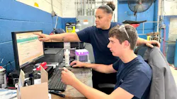 Some of Beret DeWeese's work time is spent training other technicians. Some of Beret DeWeese's work time is spent training other technicians.