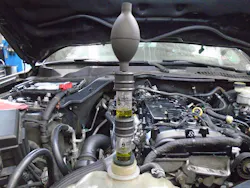 Figure 9 shows the results when the tester detects CO2 gases in the cooling system. Figure 9 shows the results when the tester detects CO2 gases in the cooling system.