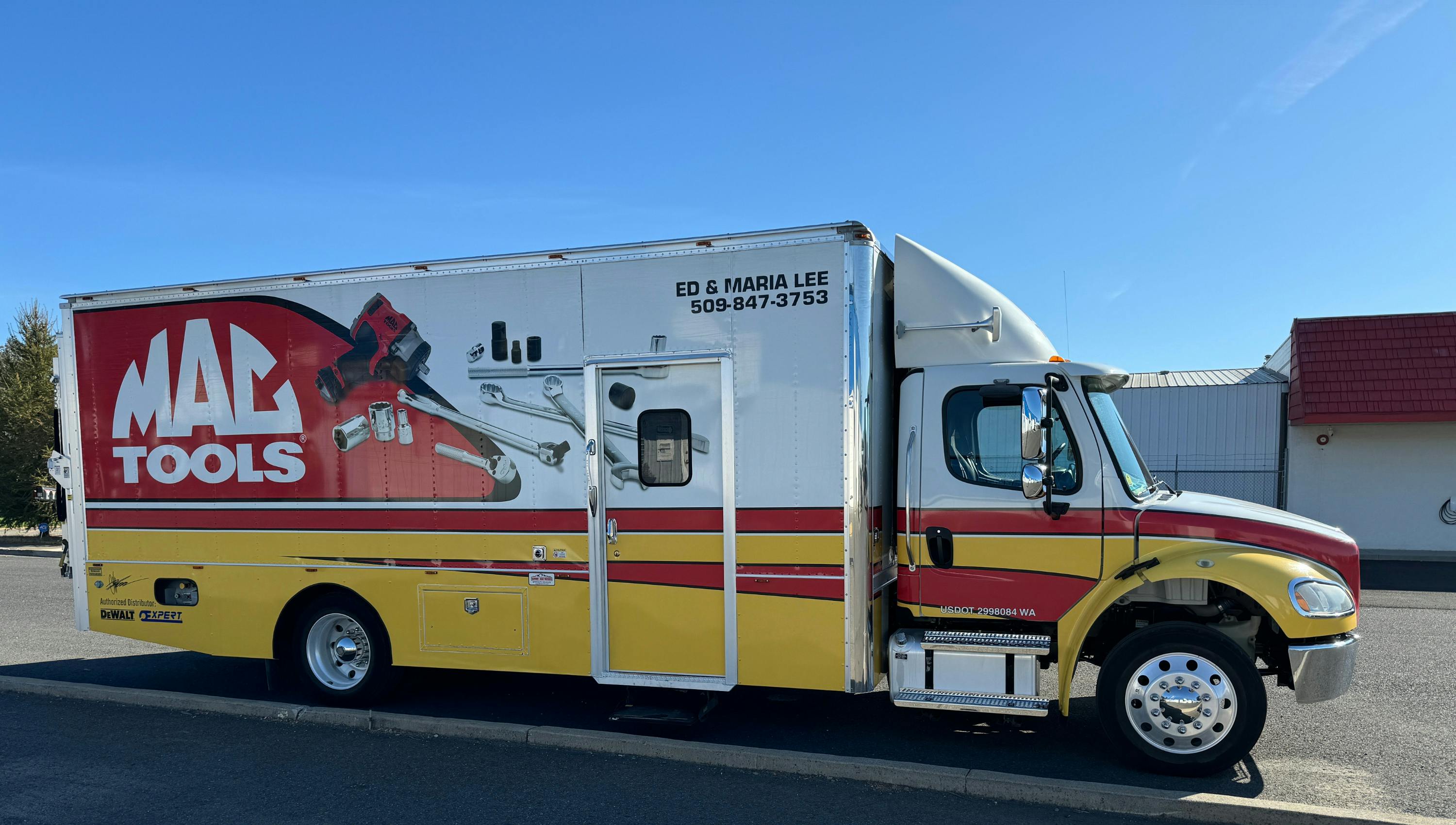 The Lees have customized their truck to fit their needs as a business better.