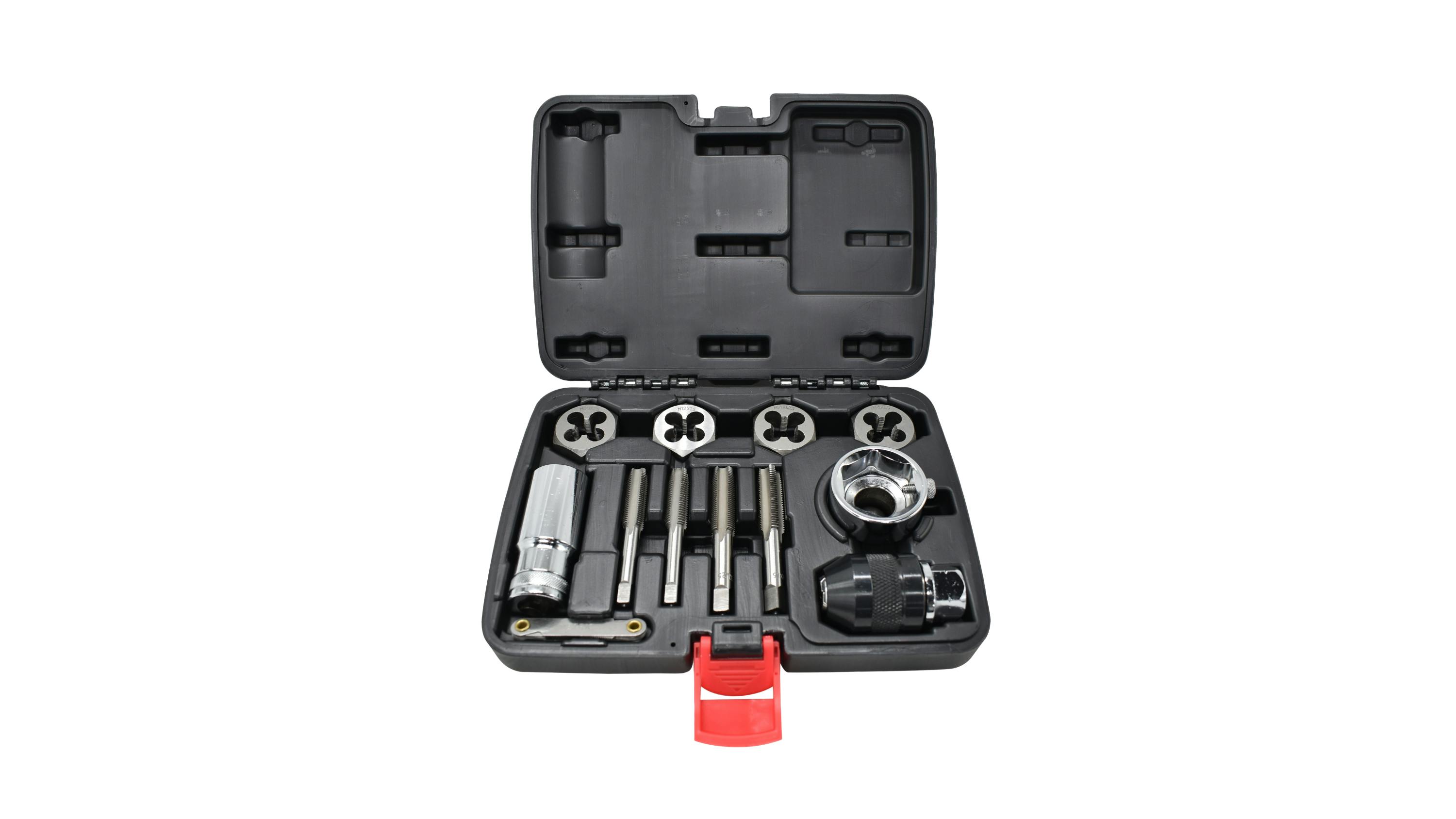 12-piece Tap and Die Set for Wheel Studs & Nuts