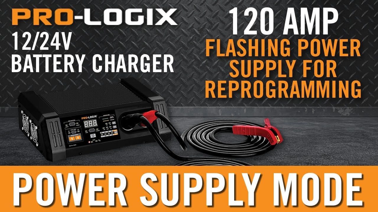 PRO-LOGIX 12/24V Flashing Power Supply and HD Battery Charger, No. PL6850