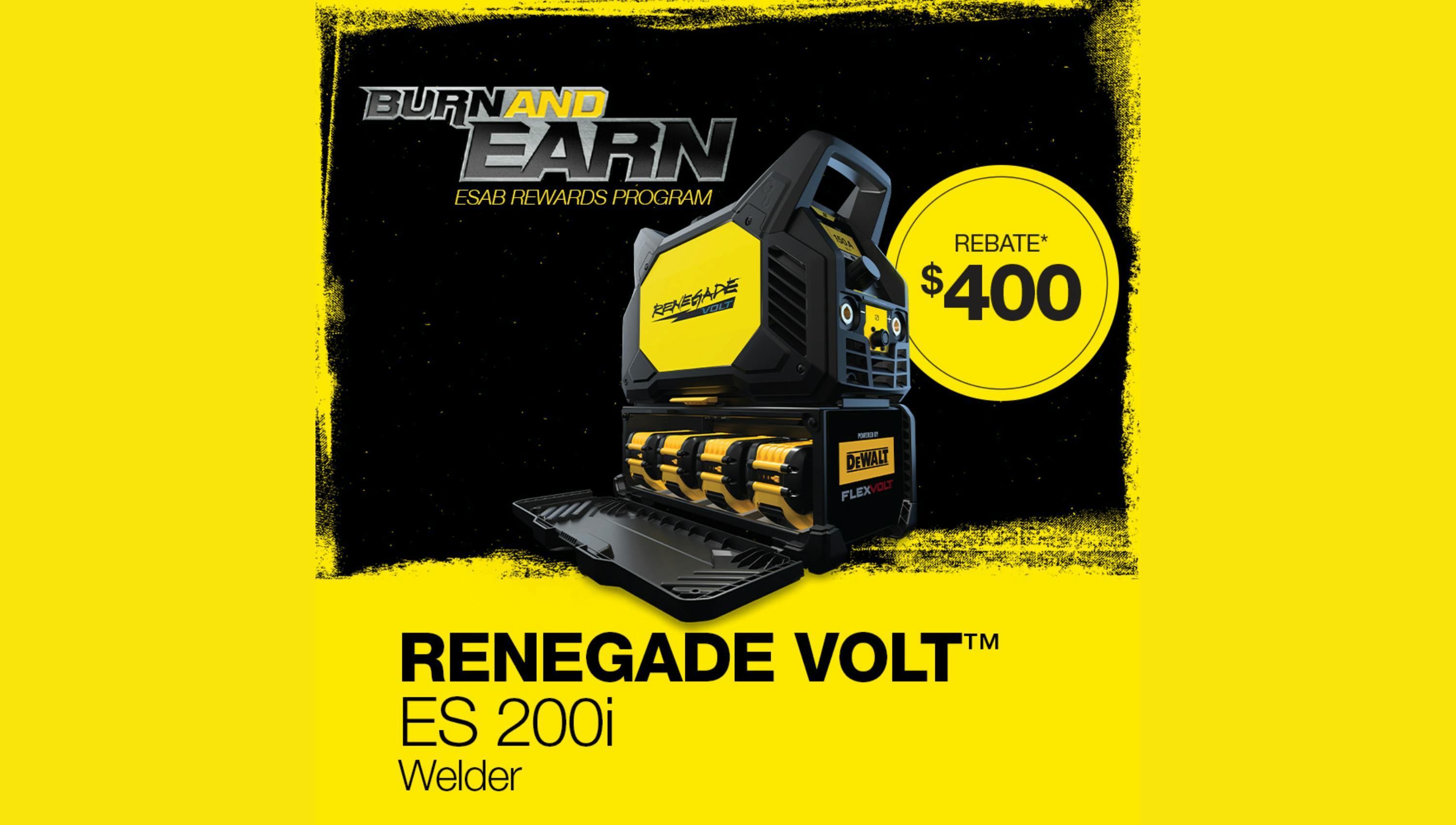 Burn and Earn special from ESAB offers customers rebates on welding equipment