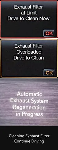 These are all examples of DPF warning lights that can be found in today’s light duty diesel vehicles. These are all examples of DPF warning lights that can be found in today’s light duty diesel vehicles.