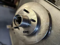 Traditional cast iron brake rotor with integrated hub. In the past was common for manufacturers to use a single brake rotor part number for many years across multiple platforms. This rotor example was used from the early 1980’s all the way to the mid 1990’s by GM in a variety of models. Traditional cast iron brake rotor with integrated hub. In the past was common for manufacturers to use a single brake rotor part number for many years across multiple platforms. This rotor example was used from the early 1980’s all the way to the mid 1990’s by GM in a variety of models.