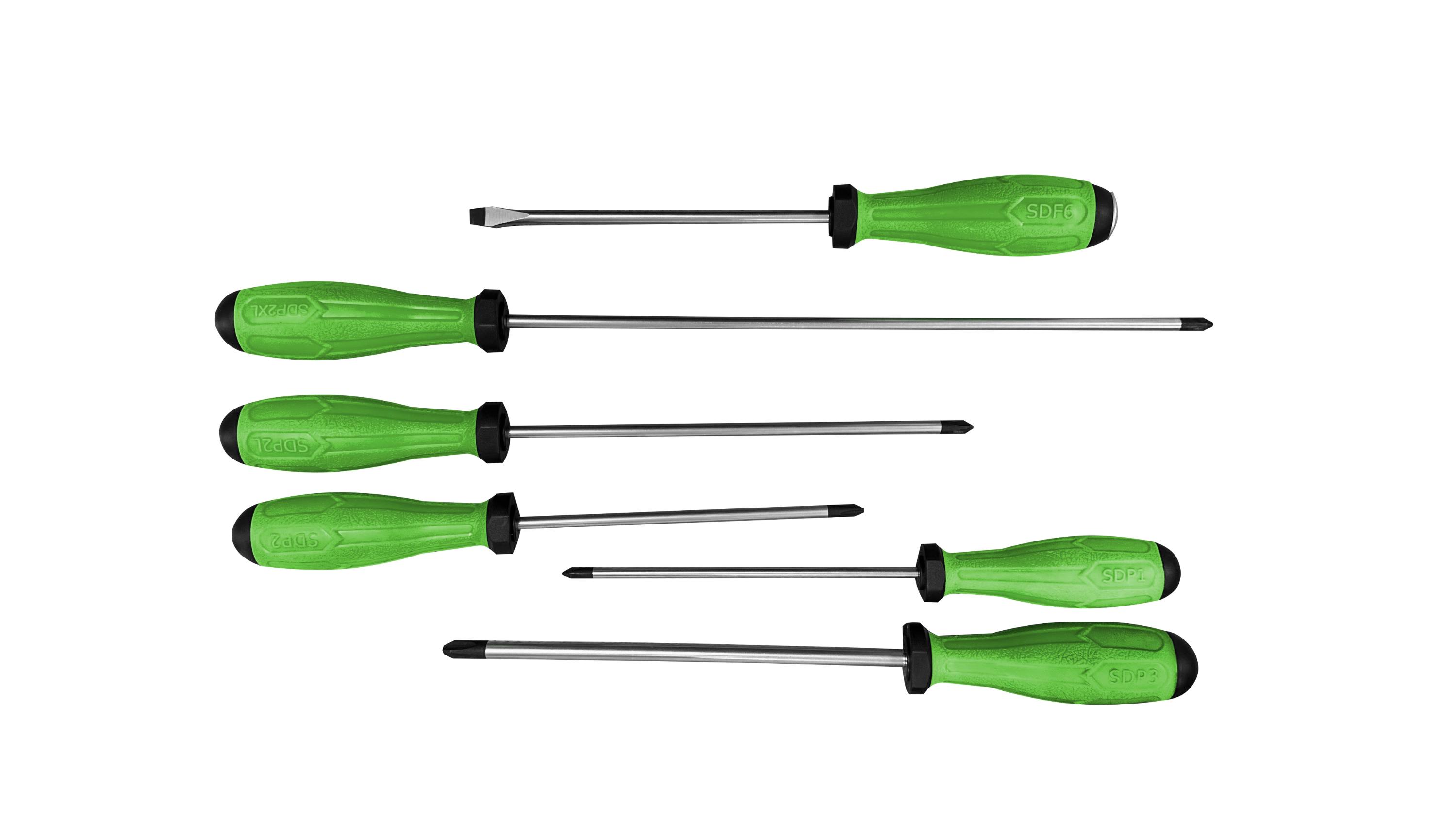 6-pc Phillips and Flat Screwdriver Set, No. SD100