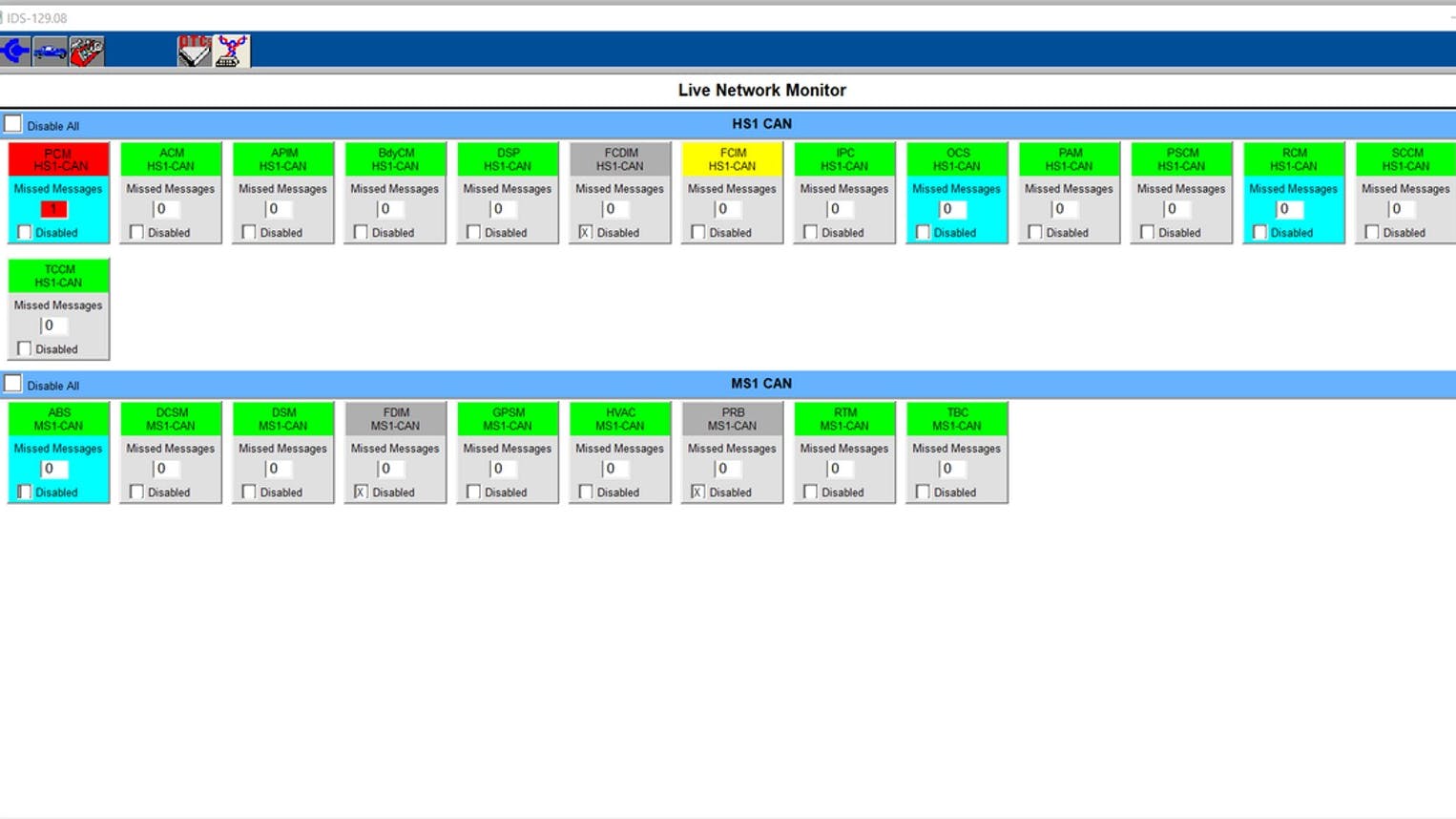 Figure 1 - The PCM would lose communication only after successfully communicating and following up with a key-off event. A subsequent key-on event would leave the PCM unresponsive.