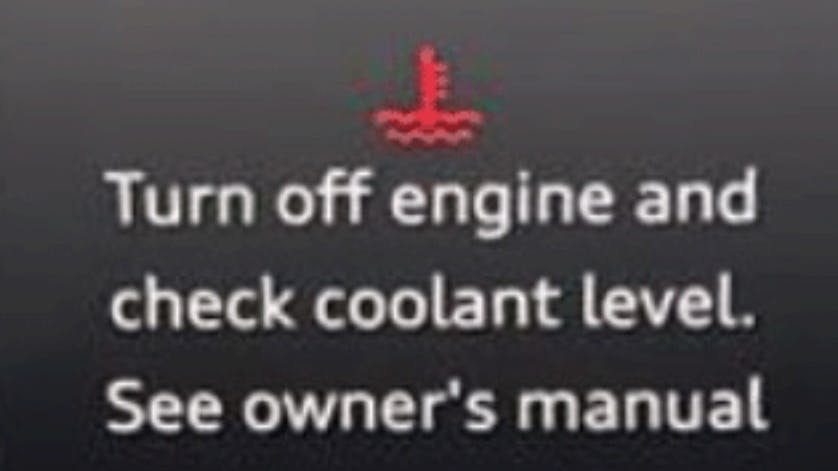 Low coolant warning light.