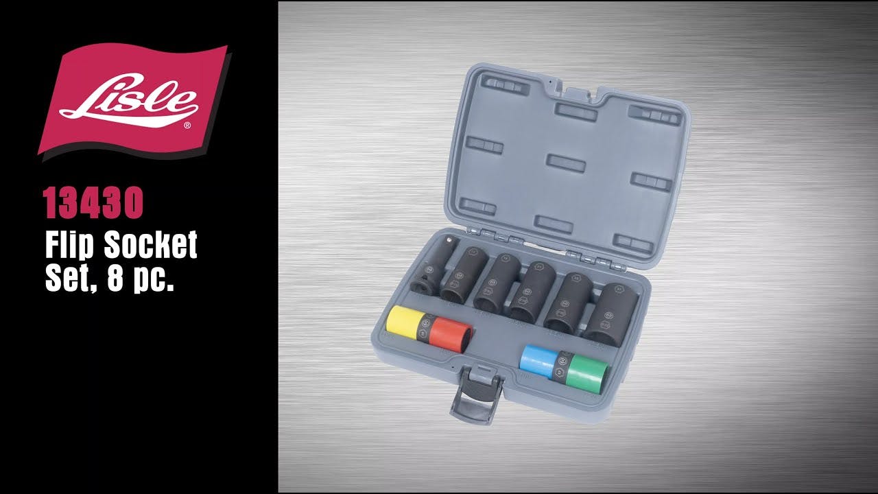Lisle 13430 Flip Socket Set, 8 pc