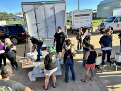 Neugebauer's charitable efforts bring in bikers, technicians, shop owners, family members, and more to help out the people in his city. Neugebauer's charitable efforts bring in bikers, technicians, shop owners, family members, and more to help out the people in his city.