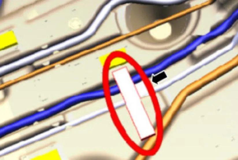 Stack three hard foam patches in the cleaned area.