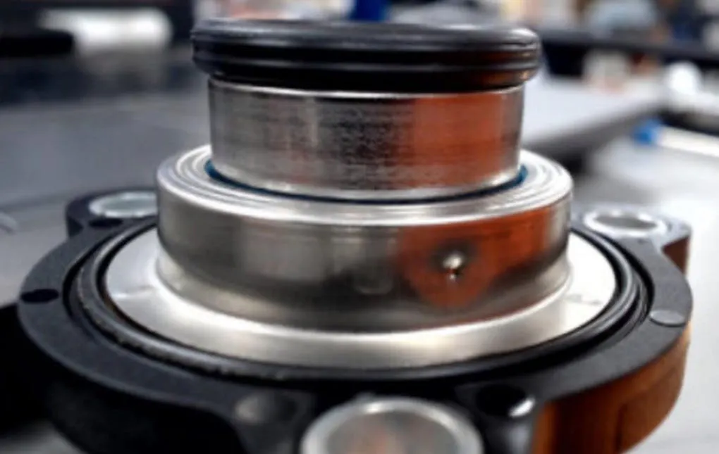 Example of the charge air bypass valve fully extended (closed position).
