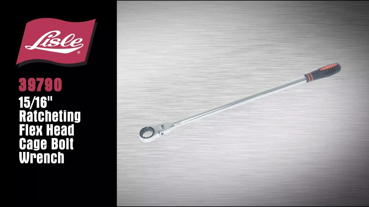 Lisle 39790 15/16' Ratcheting Flex Head Cage Bolt Wrench