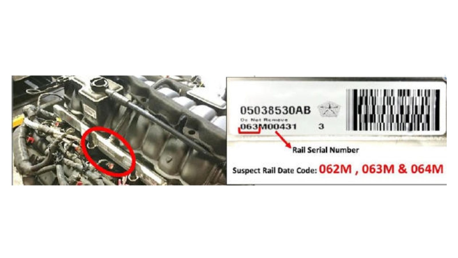 Fuel rail Julian date example.