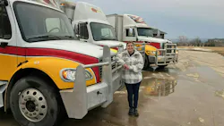 Effertz with her truck Effertz with her truck