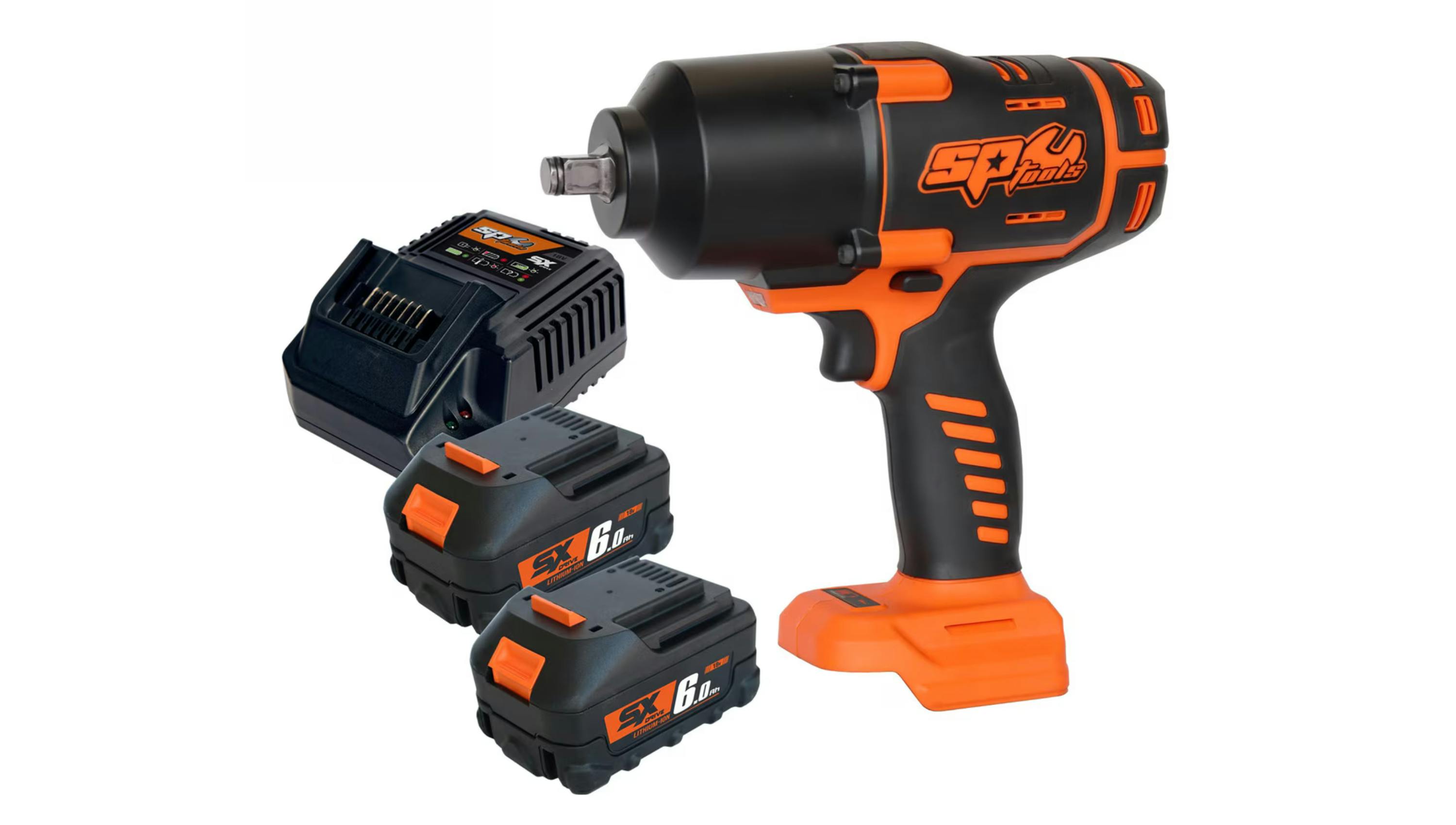 SP Tools USA 18V 1/2' SX Drive High-Torque Impact Wrench Kit, No. SP83130US
