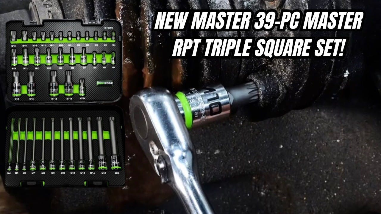 The Brand New 39-PC Master RPT Triple Square Set (Perfect For European Vehicles!)