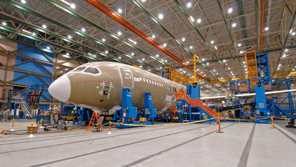 Boeing South Carolina in North Charleston is one of two assembly plants for the 787 the first commercial jet built primarily from composite materials