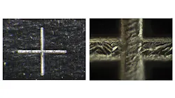 A fiberlaser marker machined a 25micron thick metal foil to a depth of 13 microns The channel width was 75 microns mdash and the depth variation was less than the width of a human hair A fiberlaser marker machined a 25micron thick metal foil to a depth of 13 microns The channel width was 75 microns mdash and the depth variation was less than the width of a human hair
