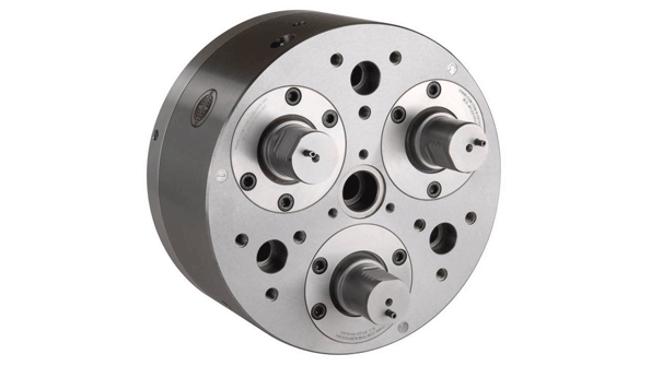 Forkardt will add a new dimension of workholding products to the Hardinge line This Advanced Ball Lok ABL chuck has a composite core body enclosed by a steel shell The design achieves weight savings up to 40 over standard chucks of similar size