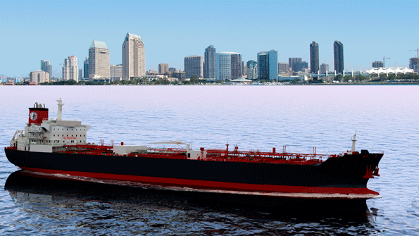 An artistrsquos rendering of General Dynamics NASSCOrsquos new ECOclass tankers It will build four such vessels for American Petroleum Tankers with options for four more starting next year