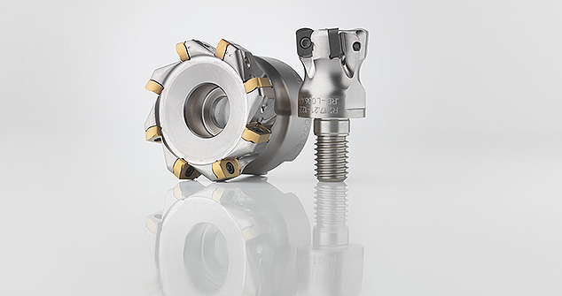 Highfeed 4 cutters have doublesided inserts with four cutting edges