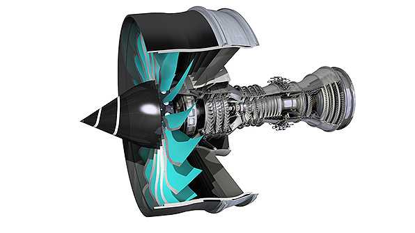 RollsRoycersquos UltraFan engine will feature a gearbox between the fan and the lowpressure shaf allowing the shaft to run at a higher rotational speed thereby reducing the number of stages needed for the turbine and the compressor mdash which increases efficiency and reduces overall weight