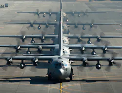 The C130 Hercules is a Lockheeddesigned and built fourengine aircraft powered by RollsRoyce AE 2100 turboprop engines used as a troop medivac and cargo transport aircraft The C130 Hercules is a Lockheeddesigned and built fourengine aircraft powered by RollsRoyce AE 2100 turboprop engines used as a troop medivac and cargo transport aircraft