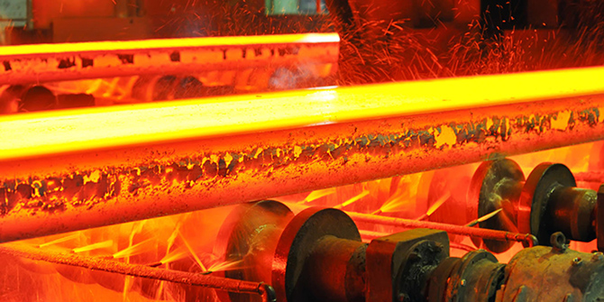 Raw steel is the output of basic oxygen furnaces and electric arc furnaces that is cast into semifinished products such as slabs blooms or billets seen here The World Steel Association reports tonnage and capacity utilization data for carbon and carbon alloy steel in 66 nations production of stainless and specialty alloy steels are not included