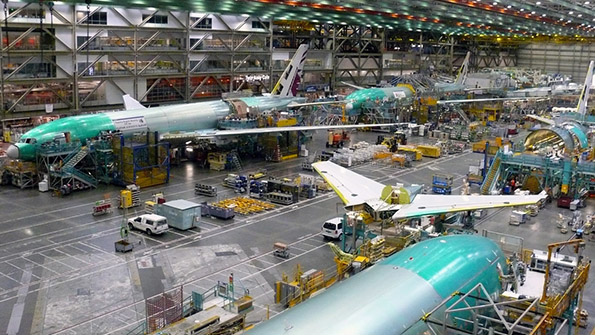 Boeing will cut the production rate for its 777 program from seven jets per month to five in August 2017 which is likely to reduce employment at assembly operations in Everett and Frederickson Wash
