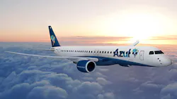 Azul Brazilian Airlines is the largest operator of the currentgeneration E195 jets and has orders for up to 50 E195E2 aircraft Azul Brazilian Airlines is the largest operator of the currentgeneration E195 jets and has orders for up to 50 E195E2 aircraft