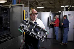 Finish milling at Continental Motors produces smoother flatter mating surfaces on cast aluminum crankcases with the Ingersoll PCD TediMill face mill Finish milling at Continental Motors produces smoother flatter mating surfaces on cast aluminum crankcases with the Ingersoll PCD TediMill face mill