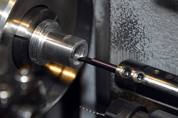 Medfab Manufacturing in Lakeville MN completes this medical component in difficulttomachine tantalum using Ingersoll TMicro ellipticalshank boring bar Extra rigidity of the bar permits faster metal removal and improves the asmachined finish In its first application at this location boring the ID of a titanium tube with a 4to1 aspect ratio and walls as thin as a fingernail the TMicro tool completed the part faster and with a 8 to 10micro asmachined finish With previous tooling every part required 15 minut