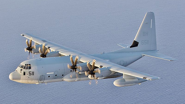 The KC130 is Lockheed Martindesigned and built extendedrange tanker aircraft a modified version of the C130 Hercules transport aircraft