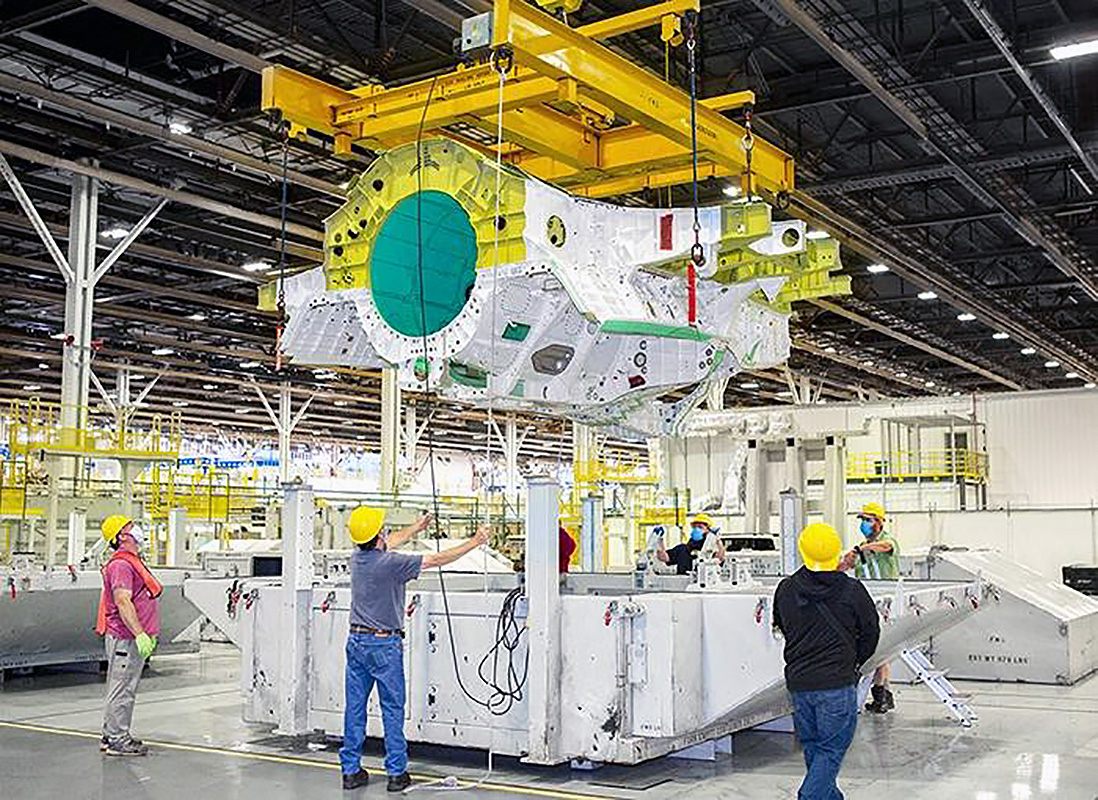F-35 center wing structure at Lockheed Martin, Marietta, Ga.