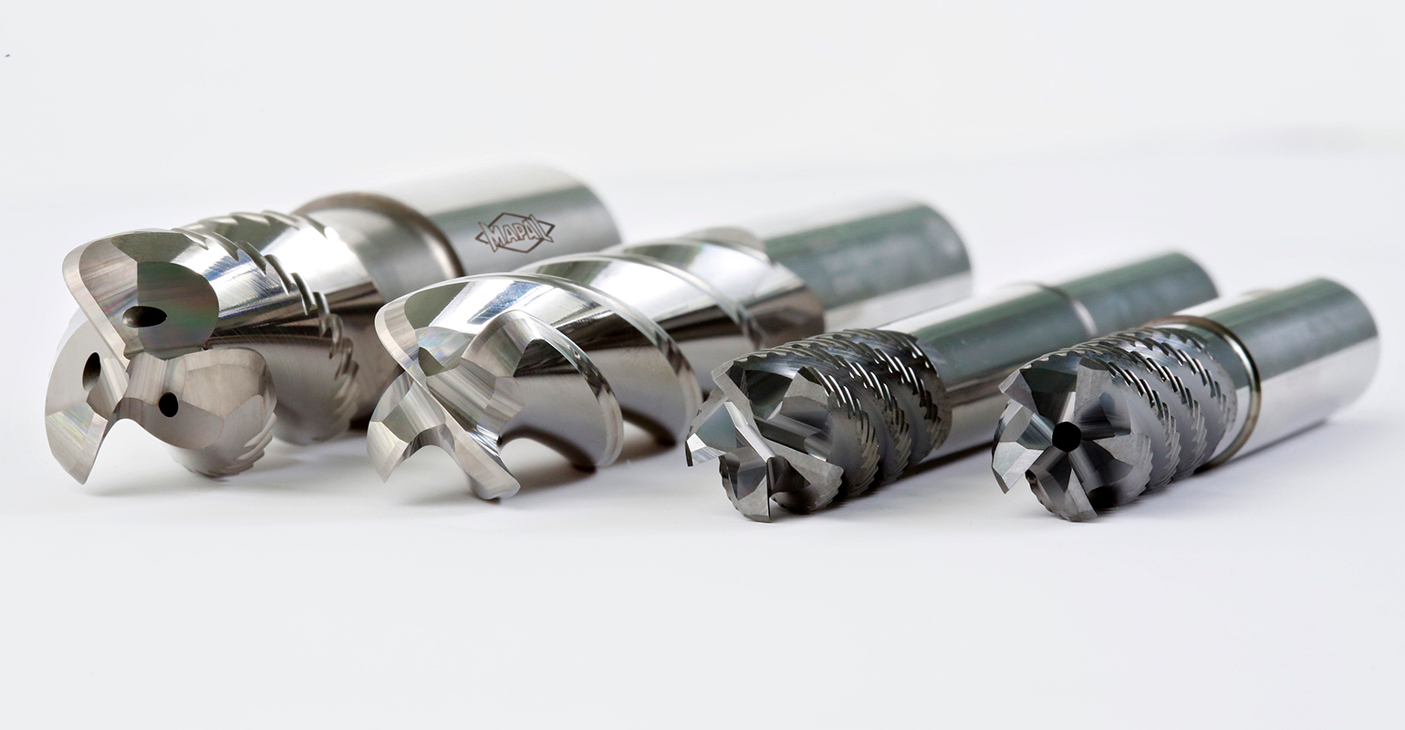 OptiMill high-performance milling cutters for aluminum and steel machining.