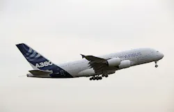 Airbus A380 test flight with Sustainable Aviation Fuel, March 25 2022. Airbus A380 test flight with Sustainable Aviation Fuel, March 25 2022.
