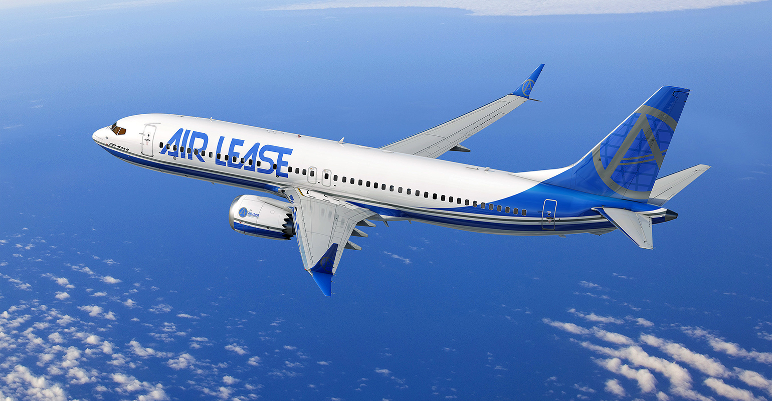 Boeing 737 MAX in ALC livery.