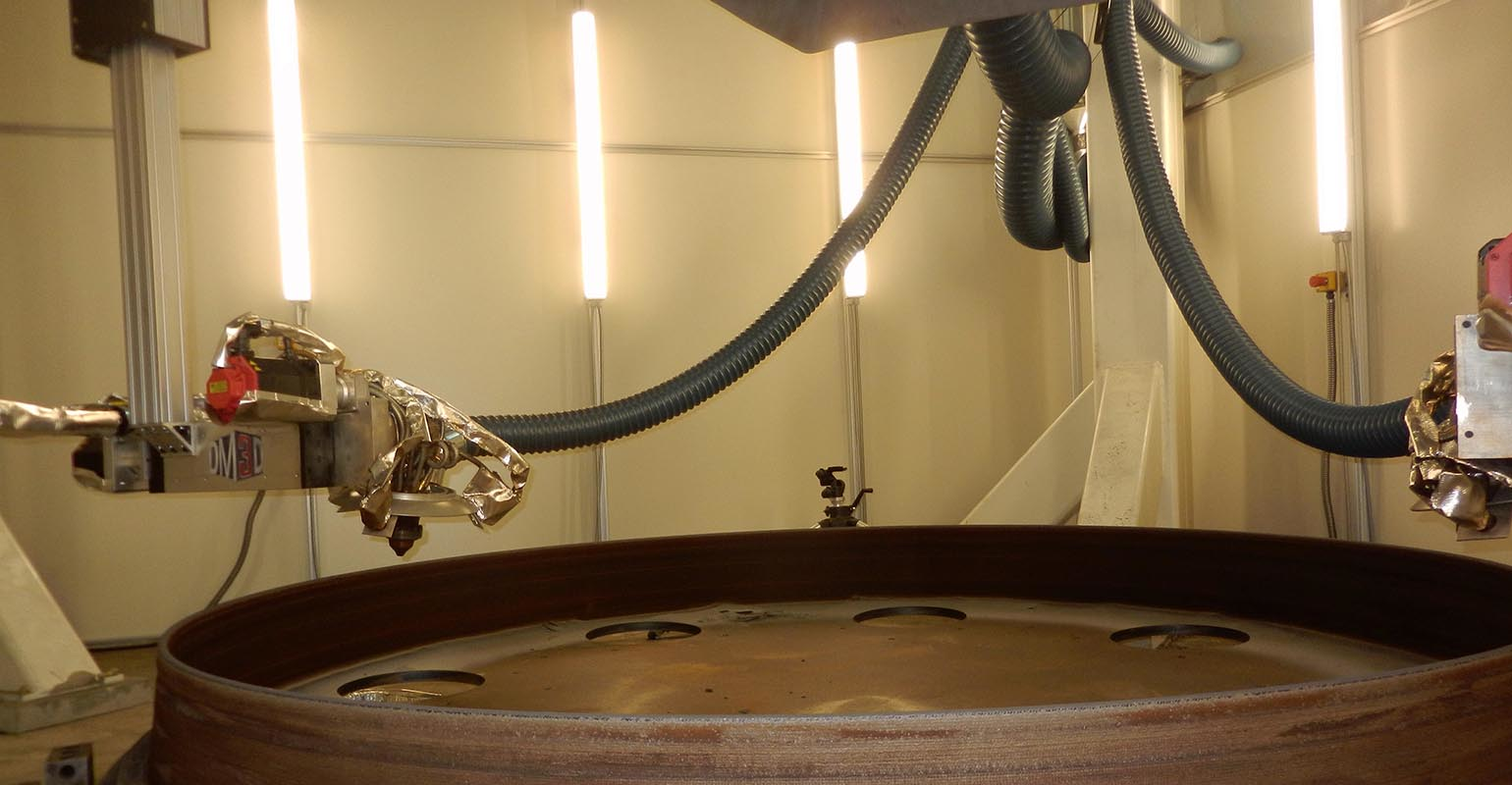 The IMTS 2022 Additive Manufacturing Pavilion will showcase technology for large parts, such as this rocket engine nozzle liner for NASA, from exhibitor DM3D Technologies, booth 433020 in the McCormick Place West Building.