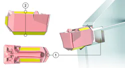 All Beyond Evolution insert styles feature the Triple-V Seating: Tight grip on the back (1) and top and bottom (2) provides maximum stability, especially when operating multidirectional turning and profiling. All Beyond Evolution insert styles feature the Triple-V Seating: Tight grip on the back (1) and top and bottom (2) provides maximum stability, especially when operating multidirectional turning and profiling.