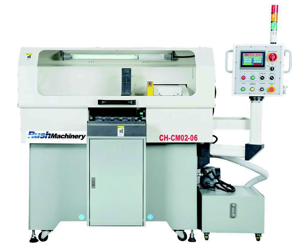 Rush Machinery &ldquo;Auto-Cut&rdquo; carbide rod cut-off machine.