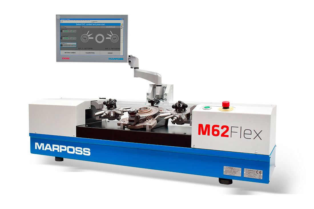 The Marposs M62 laser gear inspection system uses laser profile sensors and the optical triangulation principle for fast adaptation for inspecting a variety of gear sizes and shapes in a very short time.