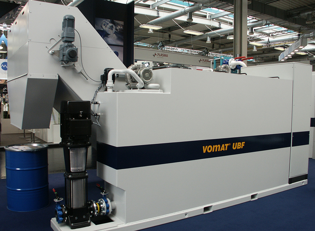 VOMAT Filtration Systems are available from compact standalone units up to large industrial central systems.