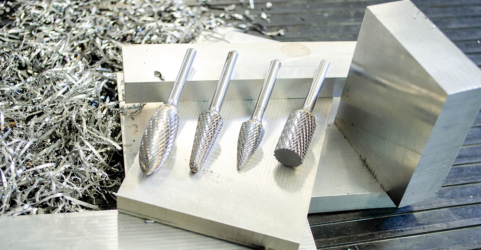 Cutters and drills for precision CNC machining.