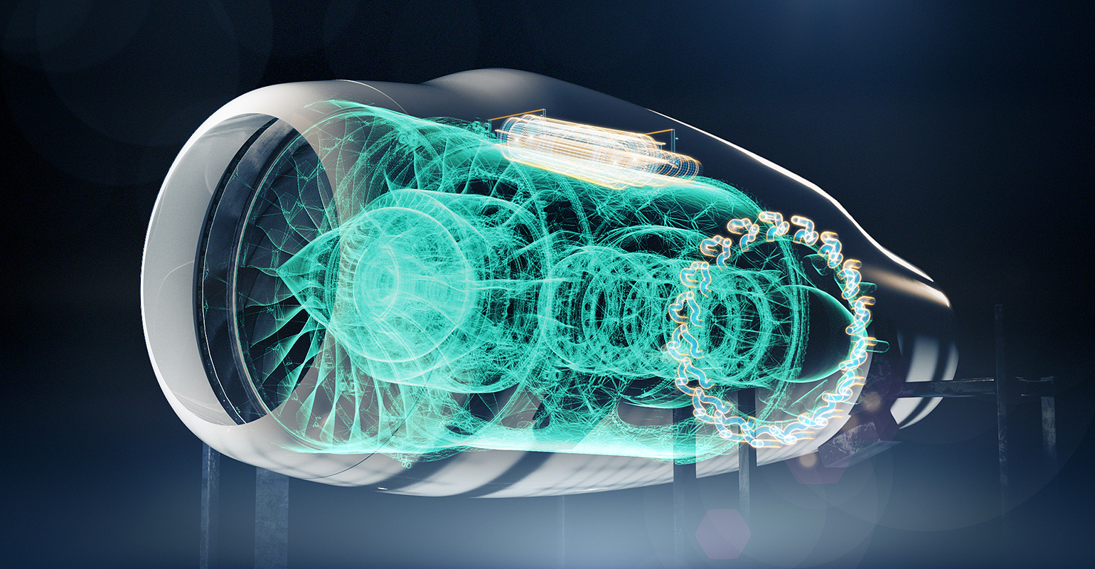 Rolls-Royce: Artist&rsquo;s impression of hydrogen engine ground test.