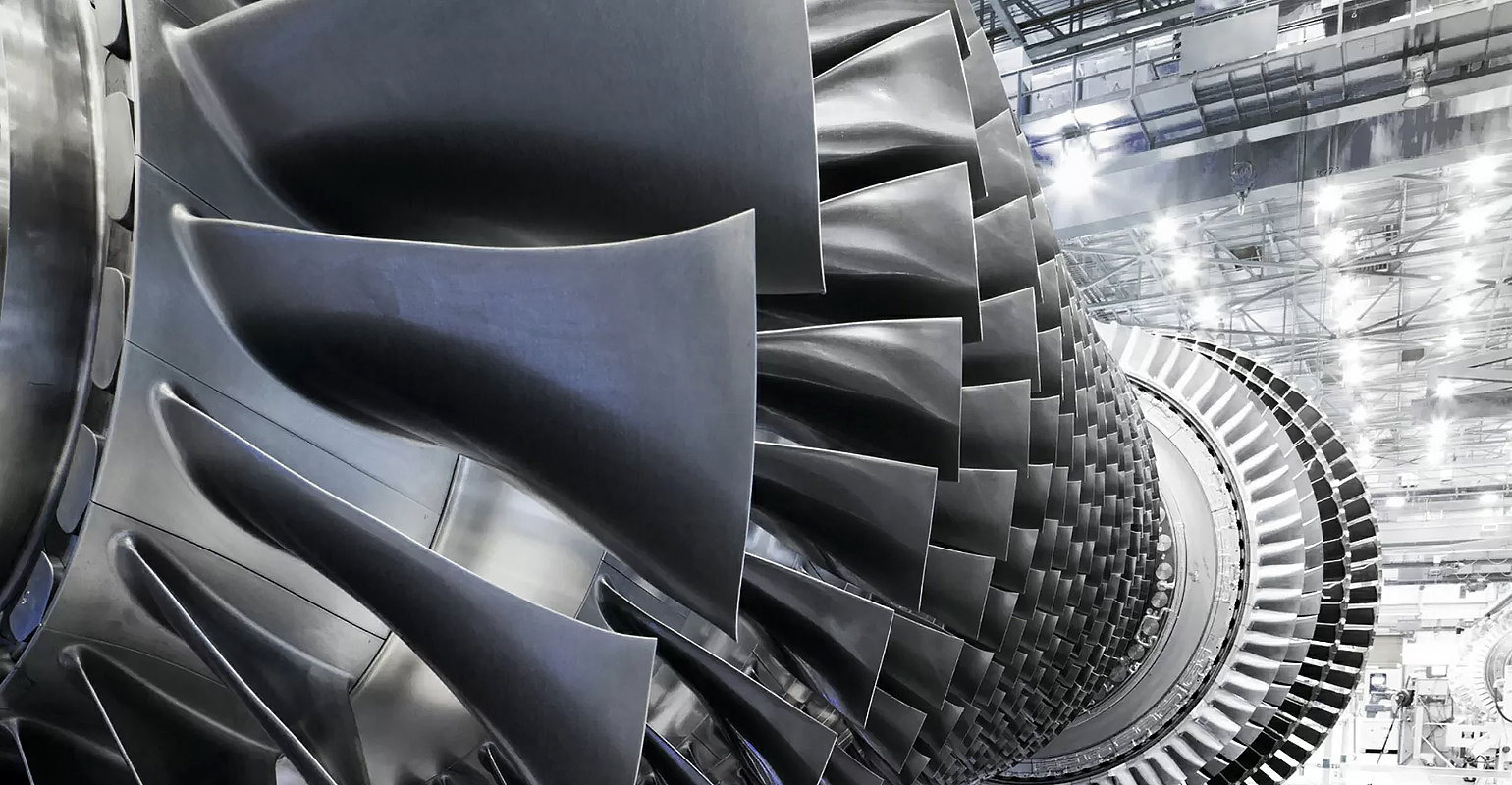 A General Electric industrial gas turbine.